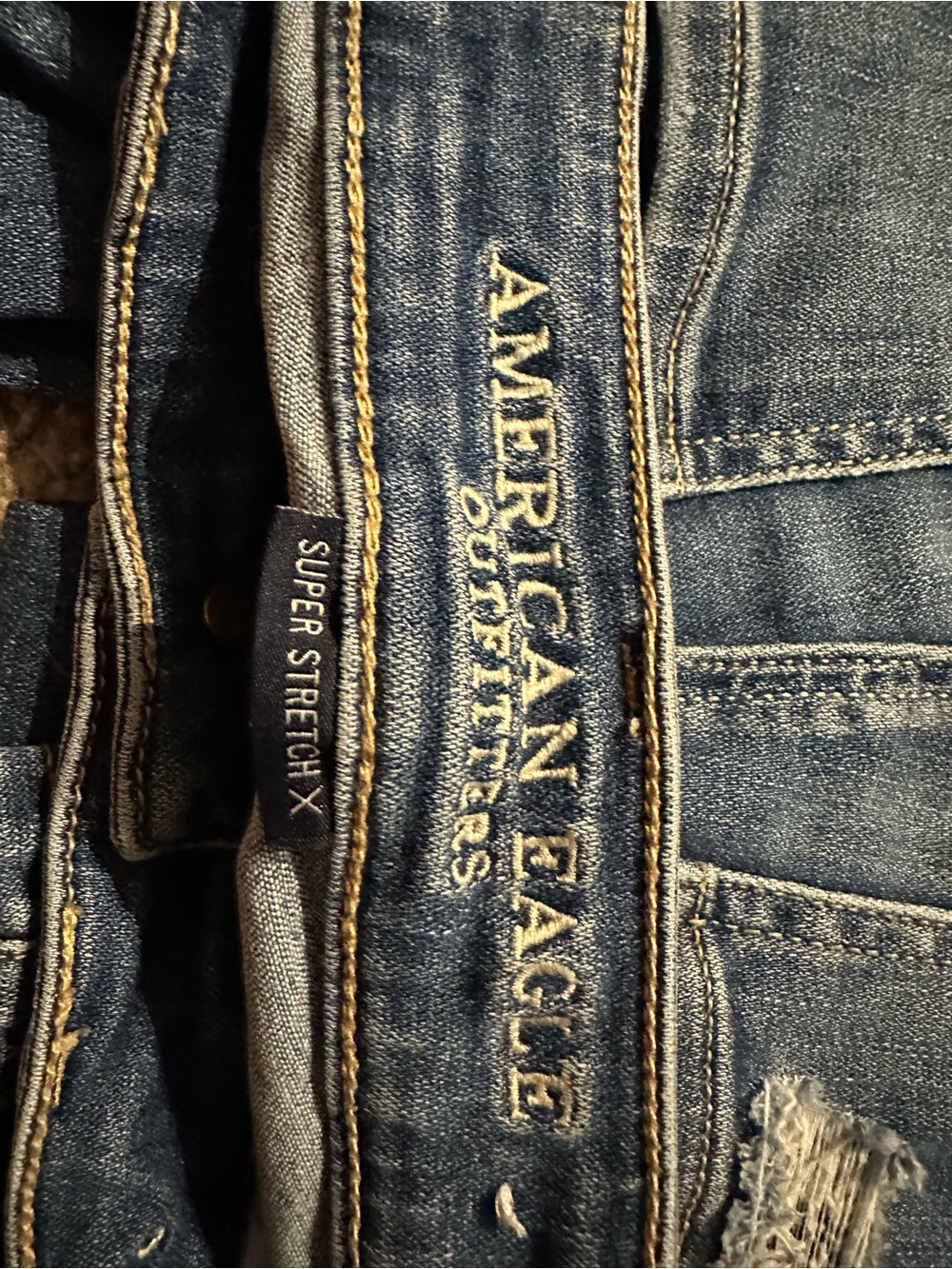 American Eagle Outfitters Men’s Distressed Blue Slim Jeans
